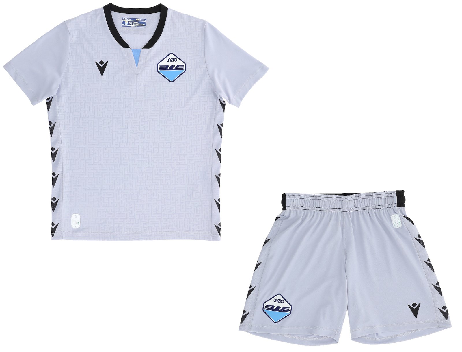 Kit infantil Goleiro I Lazio 2021 2022 Macron oficial 